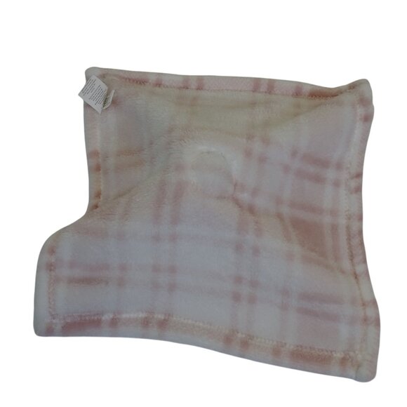 Lila and Jack Baby Security Blanket Lovey Lamb Sheep Pink Plaid Plush AT1853 - Picture 4 of 12